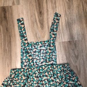 Floral Print Apron-Style Dress